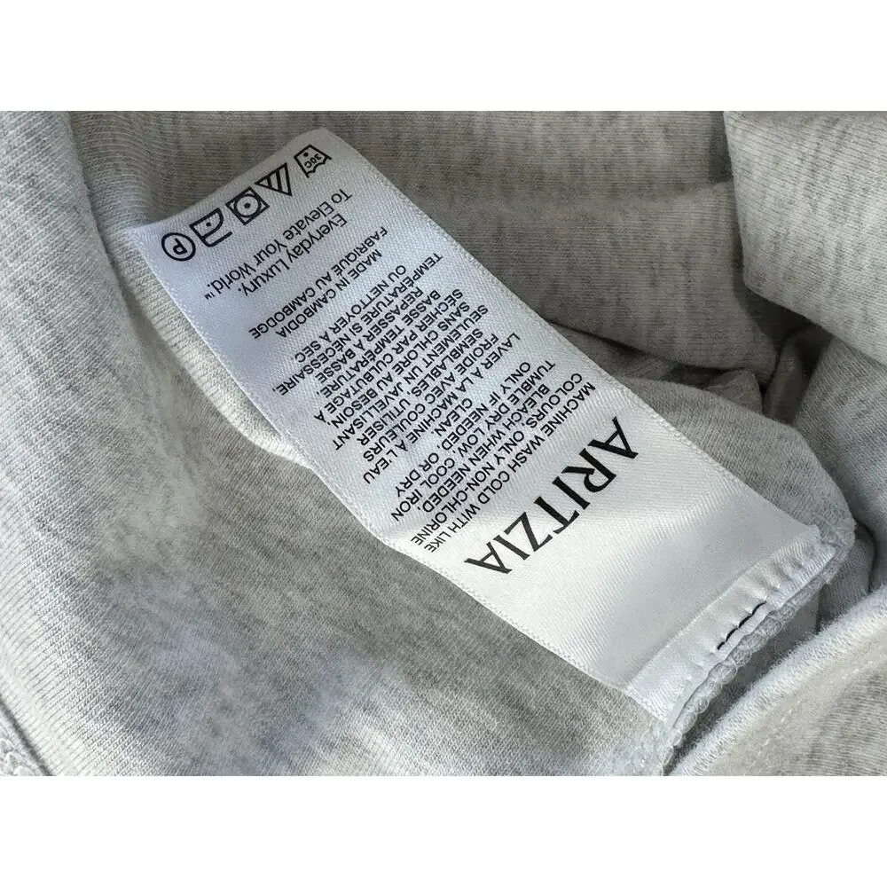 Sunday Best Aritzia Women’s Size XS Gray Long Sleeve Crop Top Scoop Neck